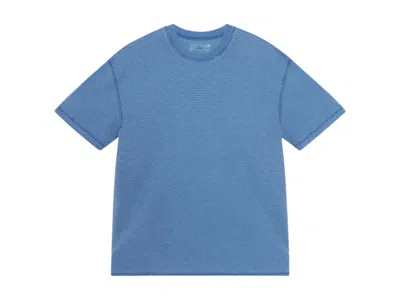 Pre-owned Stussy Pigment Dyed Short Sleeve Thermal In Blue