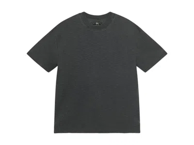 Pre-owned Stussy Pigment Dyed Short Sleeve Thermal In Faded Black