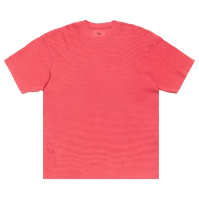 Pre-owned Stussy Pigment Dyed Short-sleeve Thermal 'washed Red' | Men's Size M
