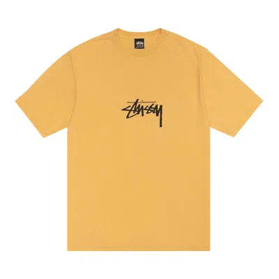 Pre-owned Stussy Pigment Dyed Small Stock Tee 'honey' In Yellow