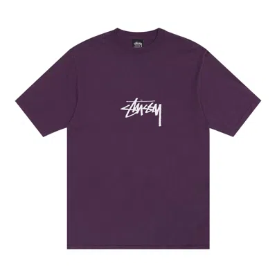 Pre-owned Stussy Pigment Dyed Small Stock Tee 'purple'