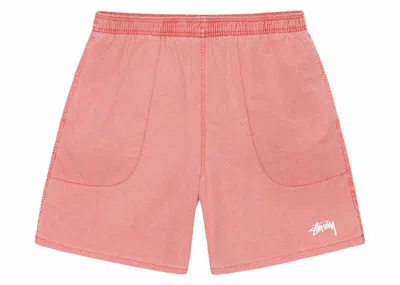 Pre-owned Stussy Pigment Stock Water Short In Pink