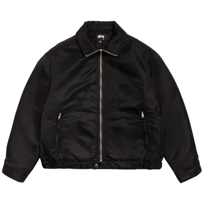 Pre-owned Stussy Pile Lined Zip Jacket 'black' | Men's Size L