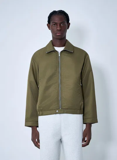 Stussy Pile Lined Zip Jacket In Green
