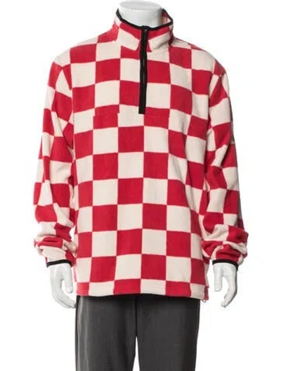 Pre-owned Stussy Plaid Print Jacket In Red
