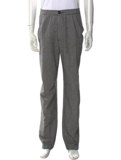 Pre-owned Stussy Plaid Print Pants In Black