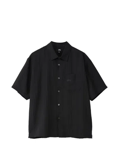Stussy Pleated Textured Pocket Shirt In Multi