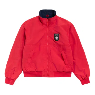 Pre-owned Stussy Polar Fleece Lined Jacket 'red' | Men's Size Xxl