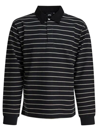 Stussy Polo Shirts Black In Blue