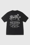 Stussy Pool Service Pigment Dyed Tee In Black, Men's At Urban Outfitters In Black