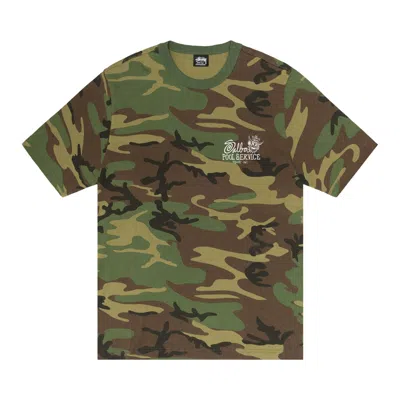 Pre-owned Stussy Pool Service Tee Pigment Dyed 'camo' | Multi-color | Men's Size Xxl