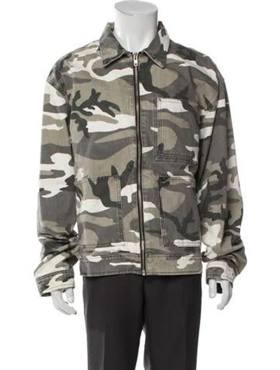 Pre-owned Stussy Printed Utility Jacket In Multicolor