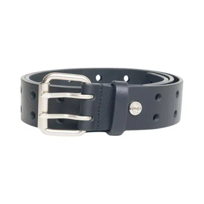 Pre-owned Stussy Punch Out Leather Belt 'black' | Men's Size S/m