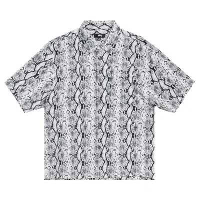 Pre-owned Stussy Python Short-sleeve Shirt 'grey' | Men's Size L In Gray
