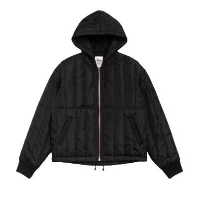 Pre-owned Stussy Quilted Nylon Work Jacket 'black' | Men's Size L