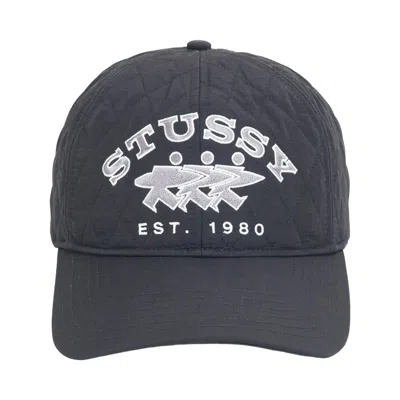 Pre-owned Stussy Quilted Surfwalk Snapback Cap 'black' | Men's Size Onesize