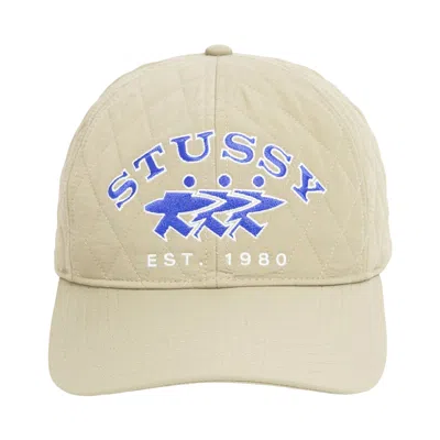 Pre-owned Stussy Quilted Surfwalk Snapback Cap 'khaki' | Tan | Men's Size Onesize