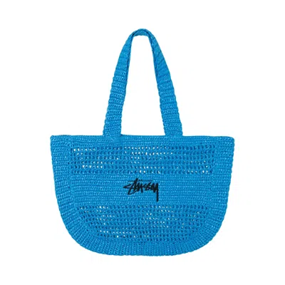 Pre-owned Stussy Raffia Bag 'blue' | Men's Size Onesize