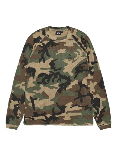 STUSSY RAGLAN CAMOUFLAGE SWEATER