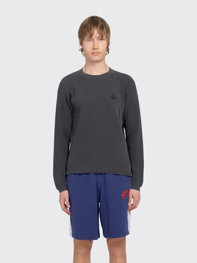 Stussy Raglan Thermal Basic Stock In Black