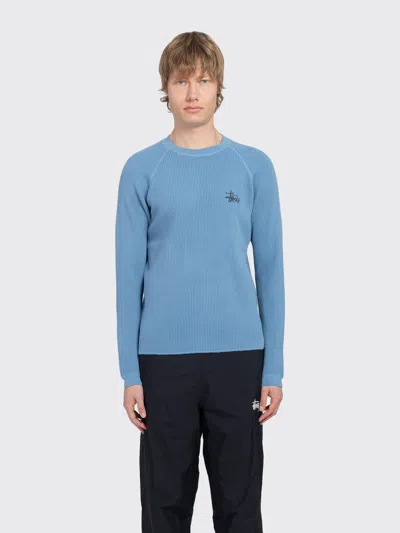 Stussy Raglan Thermal Basic Stock In Blue