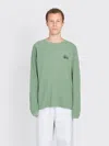 Stussy Raglan Thermal Basic Stock In Green