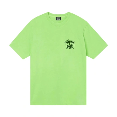 Pre-owned Stussy Rasta Dot Pigment Dyed Tee 'green'