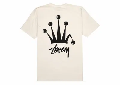 Pre-owned Stussy Regal Crown Pigment Dyed T-shirt In Natural