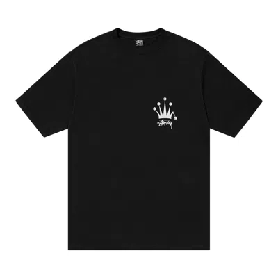 Pre-owned Stussy Regal Crown Pigment Dyed Tee 'black'
