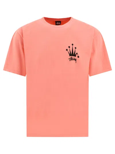 Stussy Regal Crown T-shirts In Pink
