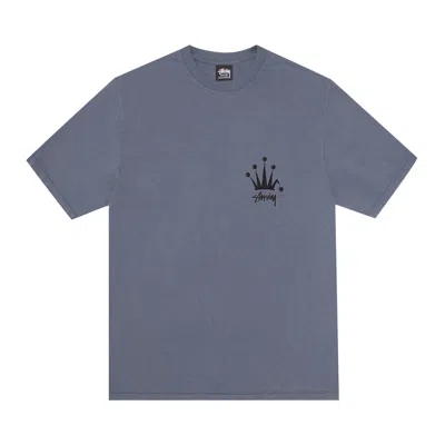 Pre-owned Stussy Regal Crown Tee 'indigo' In Blue