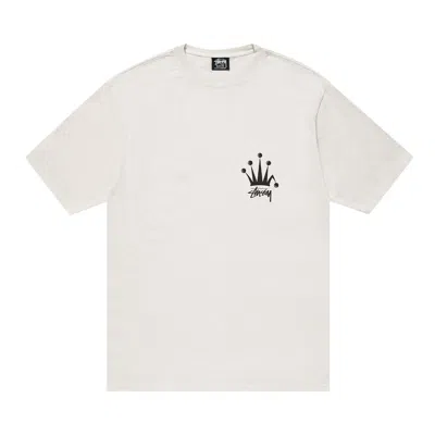 Pre-owned Stussy Regal Crown Tee 'natural' In Cream