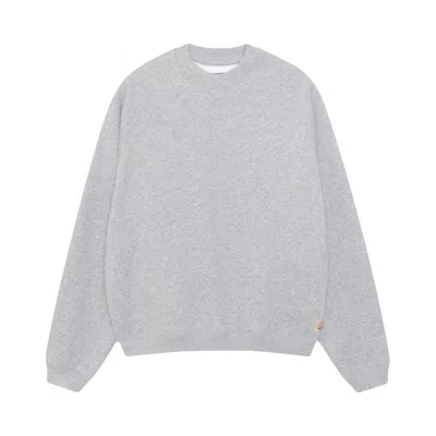 Pre-owned Stussy Relaxed Crew 'ash Heather' | Grey | Men's Size L In Gray