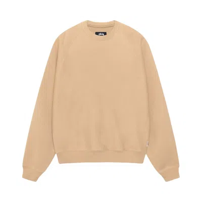 Pre-owned Stussy Relaxed Crew 'khaki' | Tan | Men's Size S In Brown