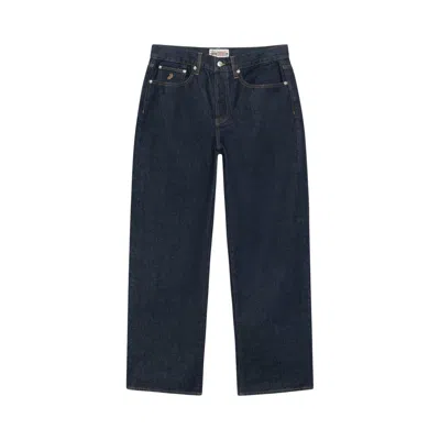 Pre-owned Stussy Relaxed Denim Jean 'rinsed Indigo' In Blue