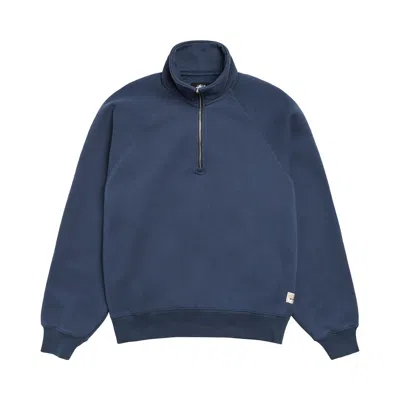 Pre-owned Stussy Relaxed Half Zip 'navy' | Blue | Men's Size L