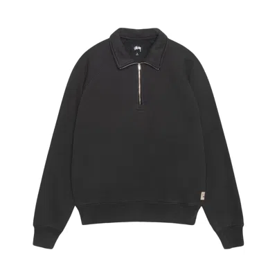 Pre-owned Stussy Relaxed Half Zip 'washed Black' | Men's Size Xxl