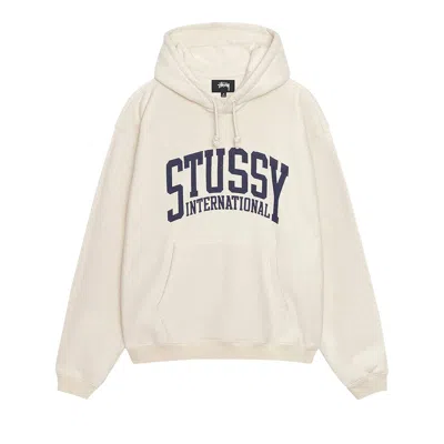 Pre-owned Stussy Relaxed International Hoodie 'ivory' In Cream