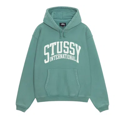 Pre-owned Stussy Relaxed International Hoodie 'teal'