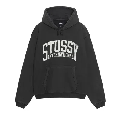 Pre-owned Stussy Relaxed International Hoodie 'washed Black'
