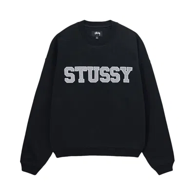 Pre-owned Stussy Relaxed Oversized Crew 'black'