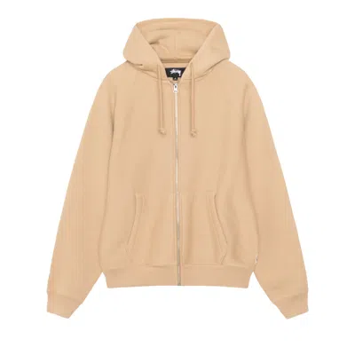 Pre-owned Stussy Relaxed Zip Hoodie 'khaki' | Tan | Men's Size M In Brown
