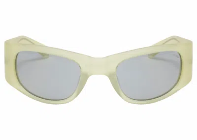 Pre-owned Stussy Rene Sunglasses In Matte Yellow/light Grey Lens