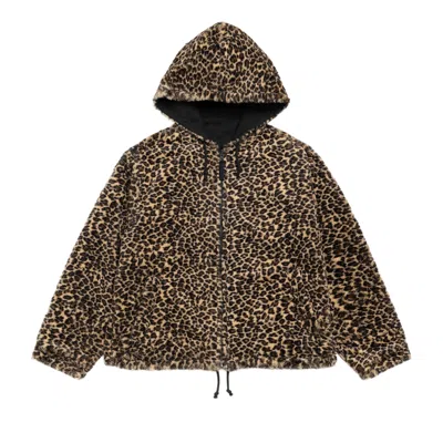 Pre-owned Stussy Reversible Hooded Jacket 'leopard' | Yellow | Men's Size M