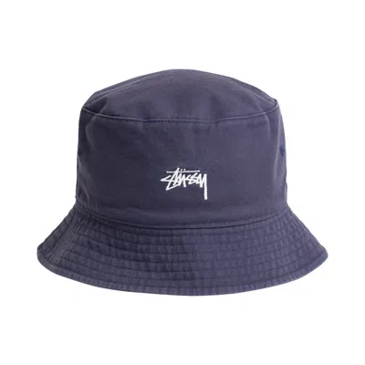 Pre-owned Stussy Reversible Stock Bucket Hat 'navy/stone' | Blue | Men's Size L/xl