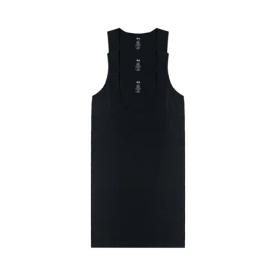 Pre-owned Stussy Ribbed Tank - 3 Pack 'black'