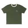 Stussy Ringer T-shirt 'olive'