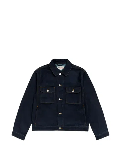 Stussy Rinsed-denim Trucker Jacket In Blue