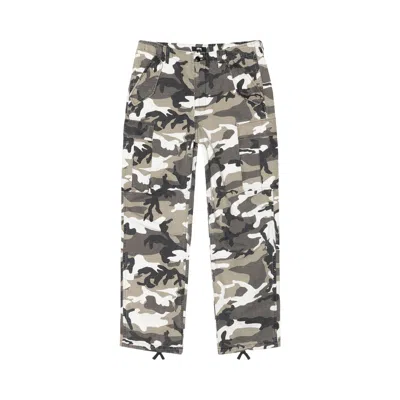 Pre-owned Stussy Ripstop Military Cargo Pant 'snow Camo' | Multi-color | Men's Size 36