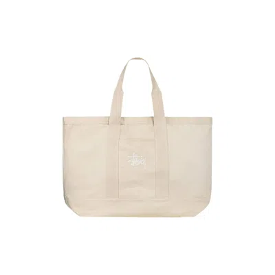 Pre-owned Stussy Ripstop Overlay Extra Large Tote Bag 'natural' | Cream | Men's Size Onesize